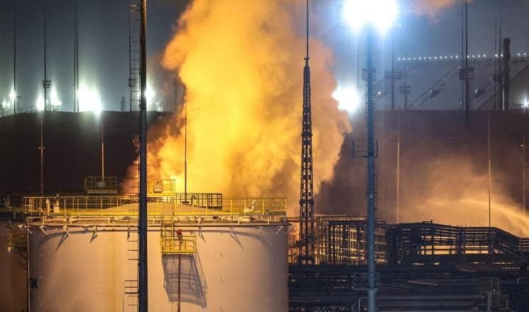 Fire Erupts at Russia’s Novatek Terminal: No Casualties Reported in Ust-Luga Port Incident