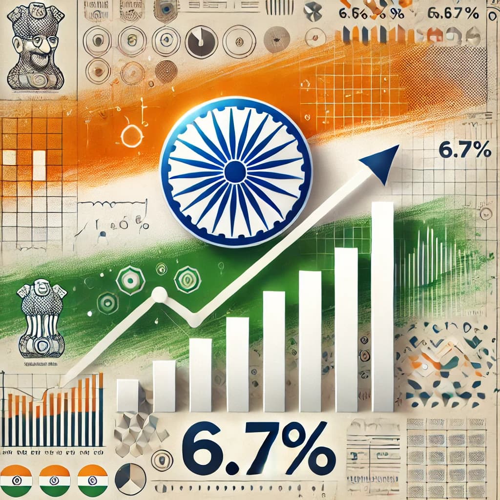 India's Q1 GDP Growth Slows to 6.7%, Missing Expectations
