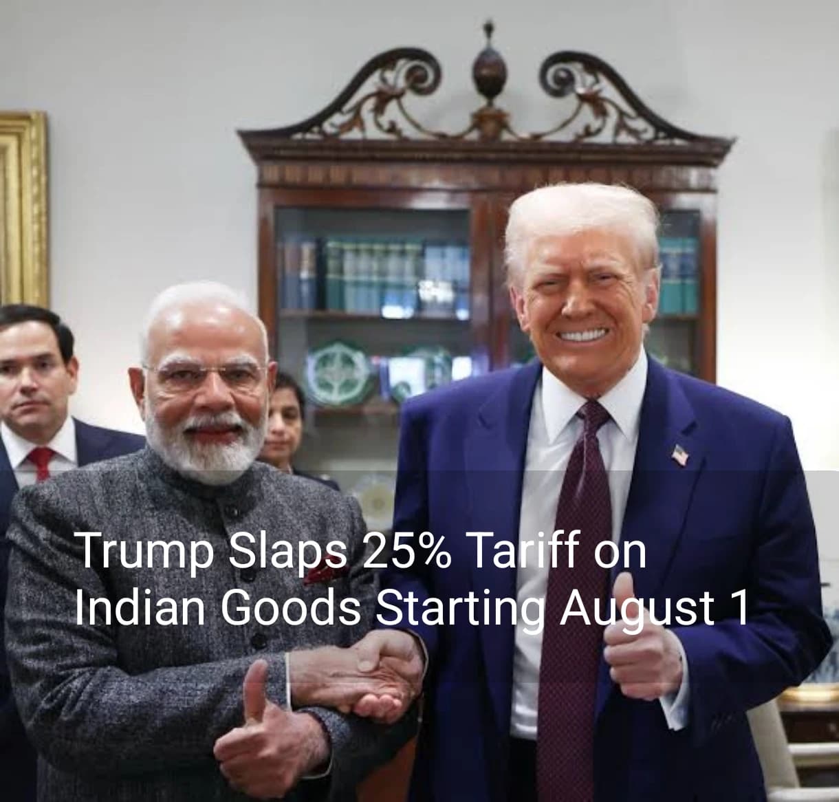 President Trump Imposes 25% Tariff on Indian Goods, Effective August 1