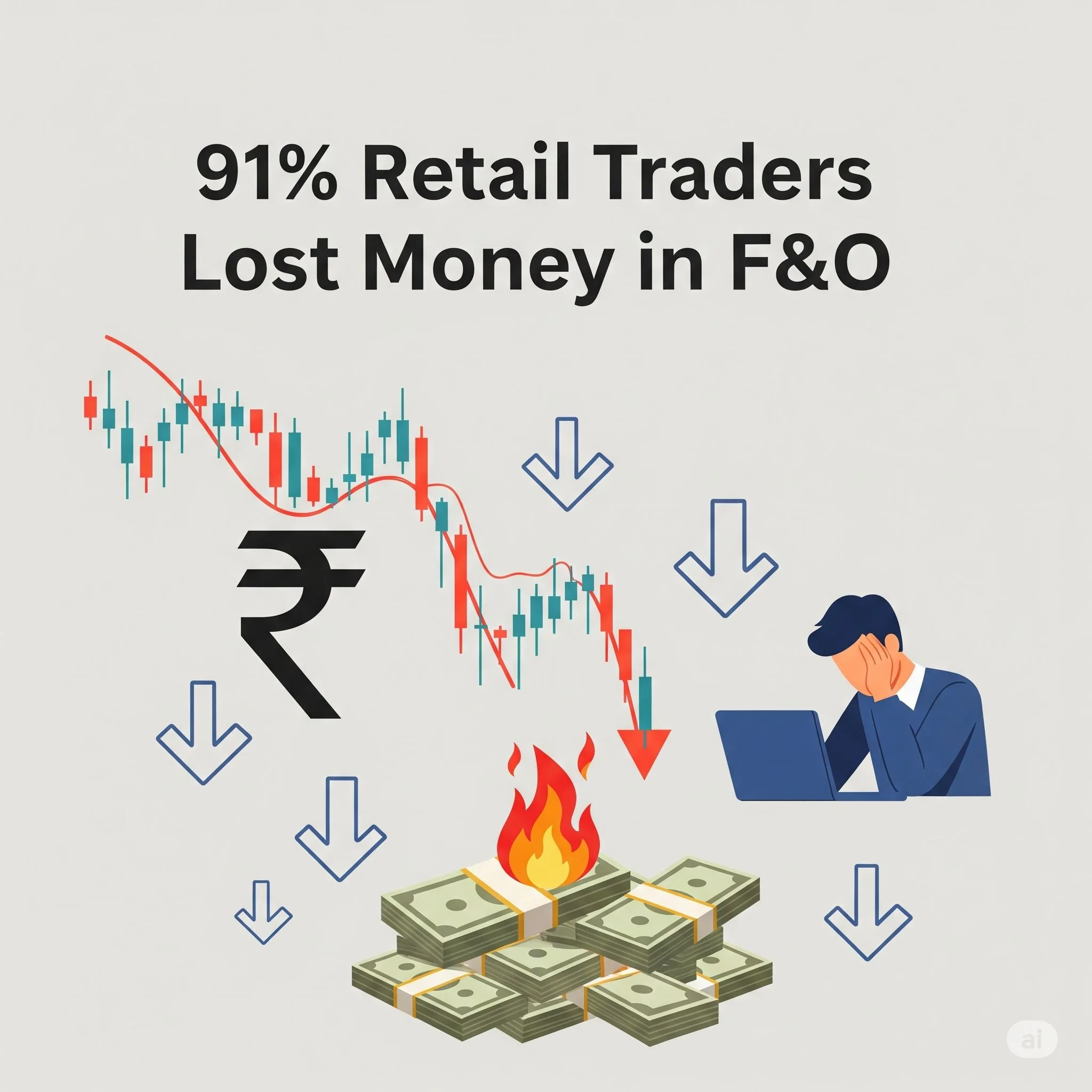 91% Retail Traders Lost Money in F&amp;O: SEBI Report Shows Rs 1.06 Lakh Crore Loss in FY25