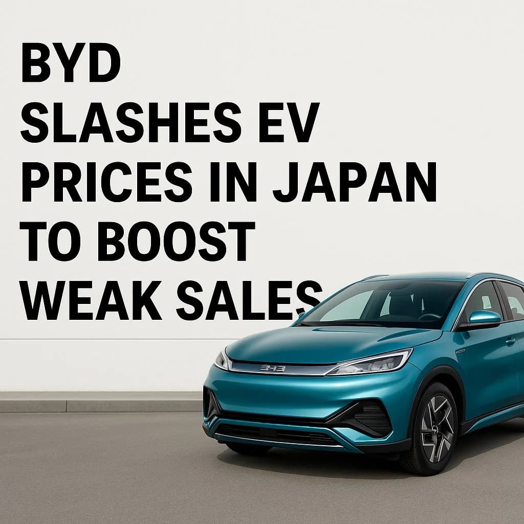 BYD Slashes EV Prices in Japan to Boost Weak Sales