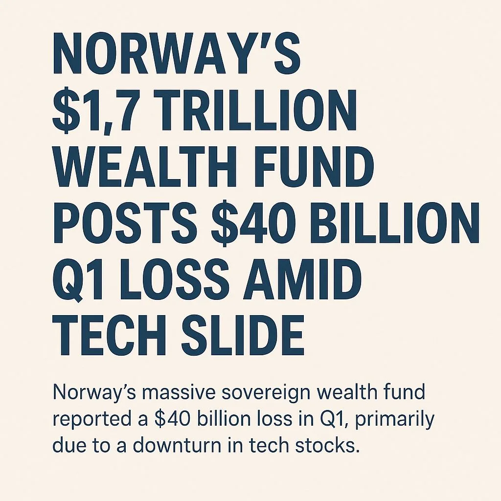 Norway’ $1.7 Trillion Wealth Fund Posts $40 Billion Q1 Loss Amid Tech Slide