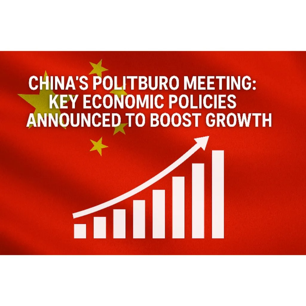 China’s Politburo Meeting: Key Economic Policies Announced to Boost Growth