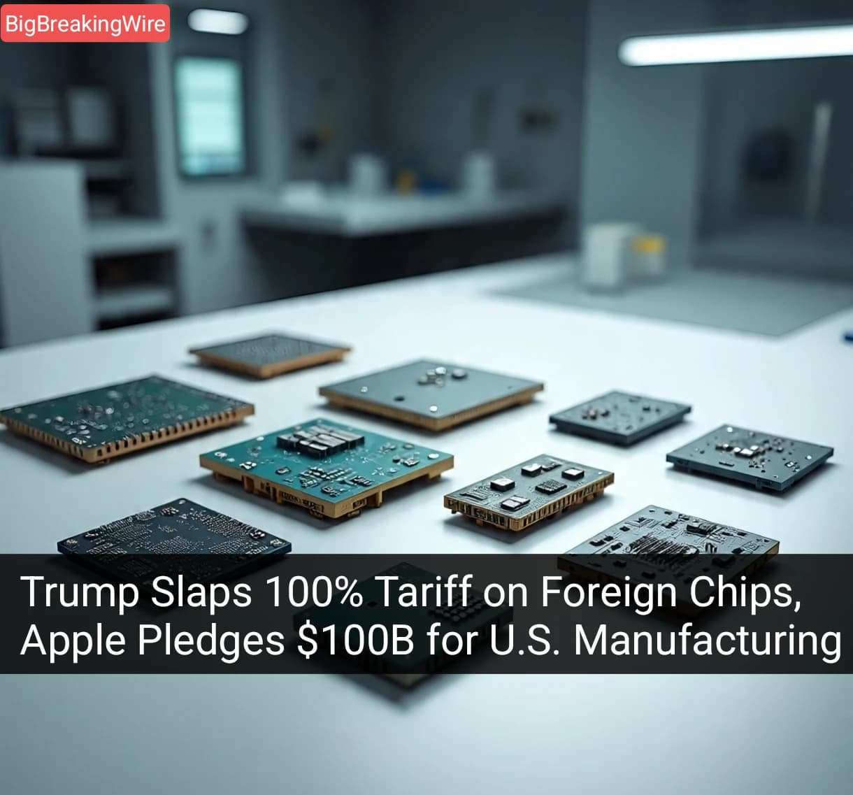 Trump Imposes 100% Tariff on Foreign Chips, Apple Commits $100B to U.S. Production