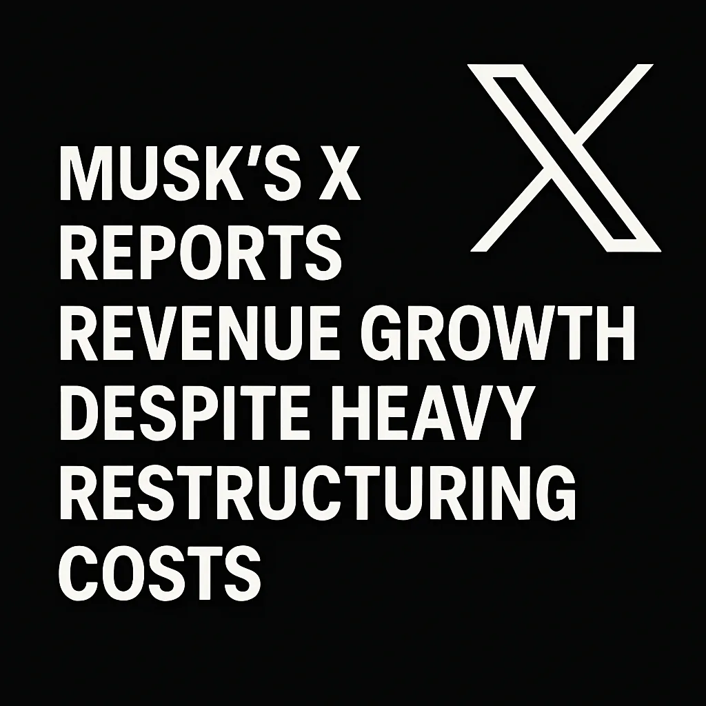 Musk’s X Reports Revenue Growth Despite Heavy Restructuring Costs
