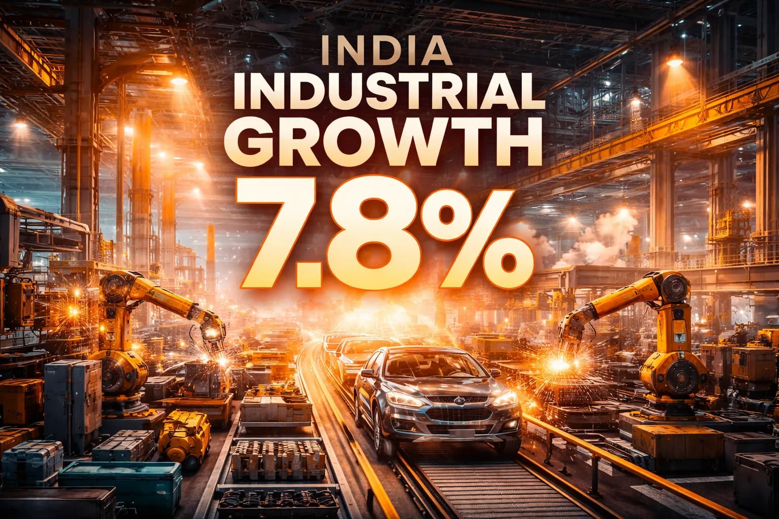India’s Industrial Production Jumps 7.8% in December 2025 – Strongest Growth in Over 2 Years