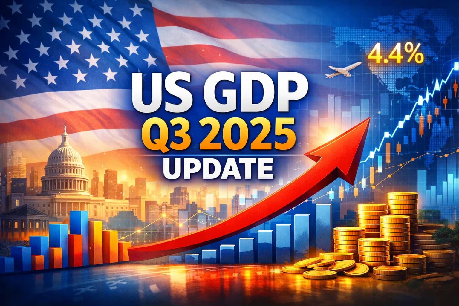 US GDP Q3 2025 Updated Estimate: Growth Accelerates to 4.4%