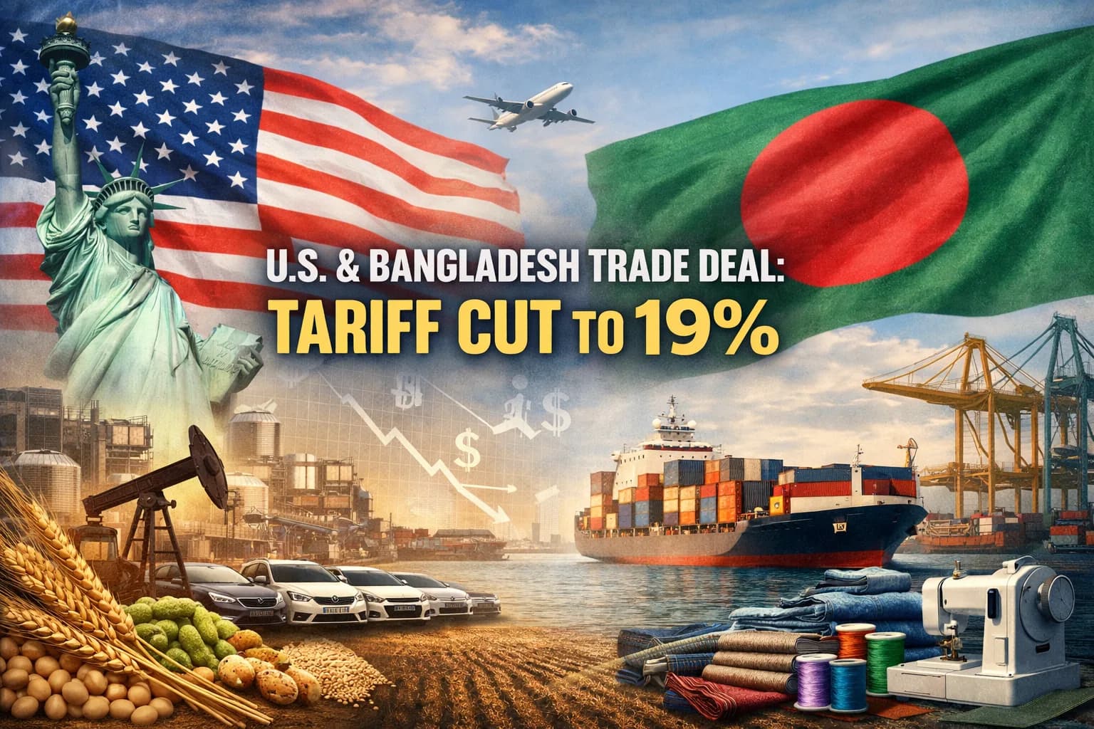 U.S. Cuts Tariff on Bangladeshi Exports to 19% Under New Trade Deal